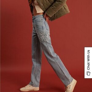 PacSun butterfly patch 90’s boyfriend jeans size 28